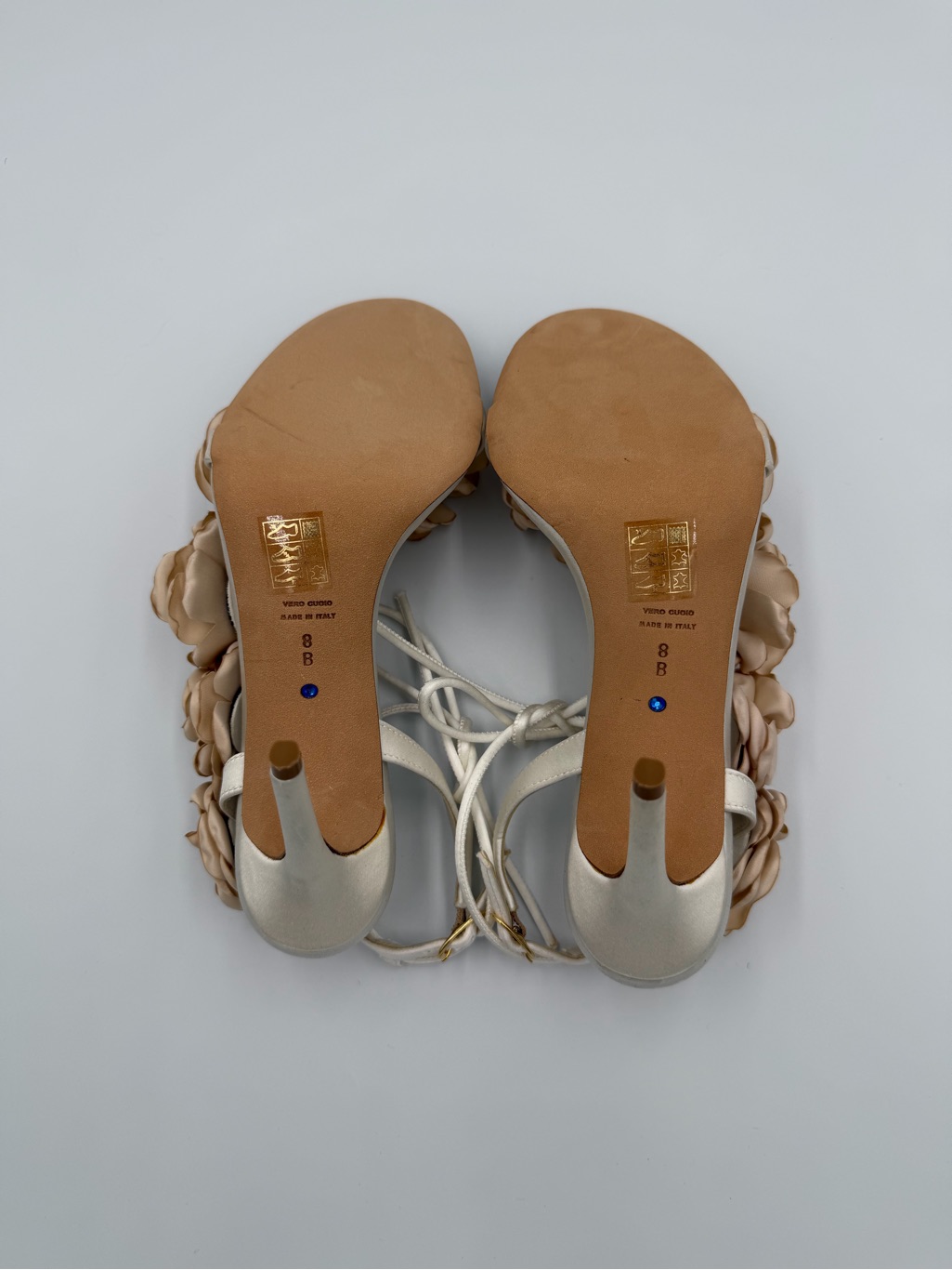 Something Bleu Hensley Silk Floral Made In Italy Sandals Heels Msrp $495/Nwob — image 6 of 8